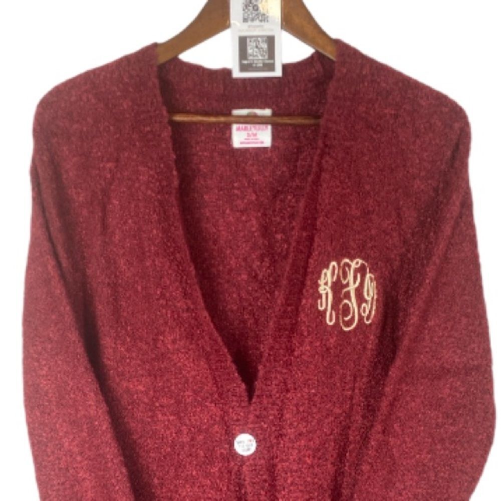 MARLEY LILLY dk red open cardigan//SM